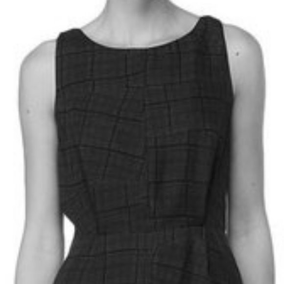 NWT RAG & BONE Tribeca Dress Gray Black Plaid sz 10 Sleeveless Mini - Picture 8 of 16